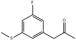 1-(3-Fluoro-5-(methylthio)phenyl)propan-2-one Structure