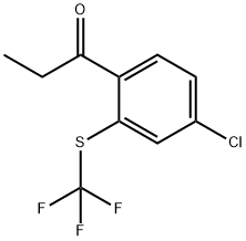 1-(4-Chloro-2-(trifluoromethylthio)phenyl)propan-1-one Structure