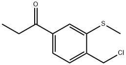 1-(4-(Chloromethyl)-3-(methylthio)phenyl)propan-1-one Structure