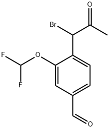 4-(1-Bromo-2-oxopropyl)-3-(difluoromethoxy)benzaldehyde,1805863-40-4,结构式