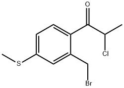 1-(2-(Bromomethyl)-4-(methylthio)phenyl)-2-chloropropan-1-one Structure