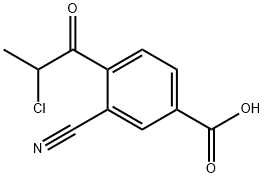 4-(2-Chloropropanoyl)-3-cyanobenzoic acid Struktur