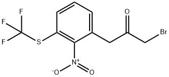 1-Bromo-3-(2-nitro-3-(trifluoromethylthio)phenyl)propan-2-one Structure