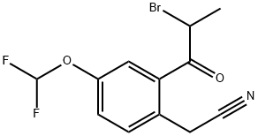 2-(2-Bromopropanoyl)-4-(difluoromethoxy)phenylacetonitrile,1805887-12-0,结构式