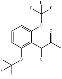 1-Chloro-1-(2-(trifluoromethoxy)-6-(trifluoromethylthio)phenyl)propan-2-one Structure