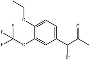 1-Bromo-1-(4-ethoxy-3-(trifluoromethoxy)phenyl)propan-2-one Struktur