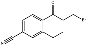 4-(3-Bromopropanoyl)-3-ethylbenzonitrile 结构式