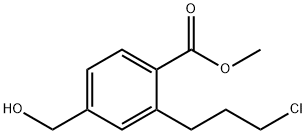 Methyl 2-(3-chloropropyl)-4-(hydroxymethyl)benzoate 化学構造式