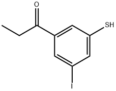 1-(3-Iodo-5-mercaptophenyl)propan-1-one Struktur