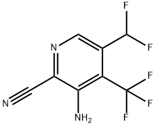 3-Amino-2-cyano-5-(difluoromethyl)-4-(trifluoromethyl)pyridine 结构式
