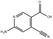 3-Pyridinecarboxylic acid, 6-amino-4-cyano- Struktur