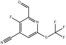 4-Cyano-3-fluoro-6-(trifluoromethoxy)pyridine-2-carboxaldehyde 结构式