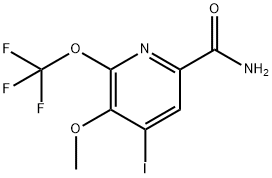 4-Iodo-3-methoxy-2-(trifluoromethoxy)pyridine-6-carboxamide Structure