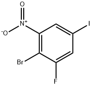 Benzene, 2-bromo-1-fluoro-5-iodo-3-nitro- Structure