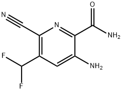 5-Amino-2-cyano-3-(difluoromethyl)pyridine-6-carboxamide Structure