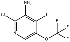 3-Amino-2-chloro-4-iodo-5-(trifluoromethoxy)pyridine Structure