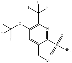 3-(Bromomethyl)-5-(trifluoromethoxy)-6-(trifluoromethyl)pyridine-2-sulfonamide,1805941-29-0,结构式