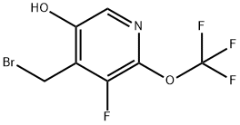 4-(Bromomethyl)-3-fluoro-5-hydroxy-2-(trifluoromethoxy)pyridine 结构式