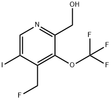 4-(Fluoromethyl)-5-iodo-3-(trifluoromethoxy)pyridine-2-methanol Structure