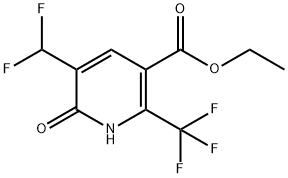 Ethyl 3-(difluoromethyl)-2-hydroxy-6-(trifluoromethyl)pyridine-5-carboxylate 结构式