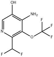 4-Amino-2-(difluoromethyl)-5-hydroxy-3-(trifluoromethoxy)pyridine Struktur