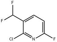 Pyridine, 2-chloro-3-(difluoromethyl)-6-fluoro- Structure