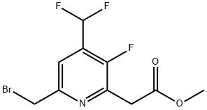Methyl 6-(bromomethyl)-4-(difluoromethyl)-3-fluoropyridine-2-acetate,1806018-32-5,结构式