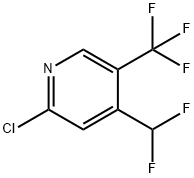 Pyridine, 2-chloro-4-(difluoromethyl)-5-(trifluoromethyl)- Struktur