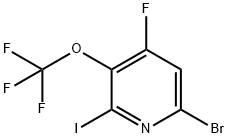 6-Bromo-4-fluoro-2-iodo-3-(trifluoromethoxy)pyridine Structure