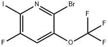 2-Bromo-5-fluoro-6-iodo-3-(trifluoromethoxy)pyridine 结构式