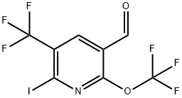 2-Iodo-6-(trifluoromethoxy)-3-(trifluoromethyl)pyridine-5-carboxaldehyde,1806031-46-8,结构式