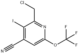 2-(Chloromethyl)-4-cyano-3-iodo-6-(trifluoromethoxy)pyridine,1806051-78-4,结构式