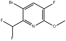 3-Bromo-2-(difluoromethyl)-5-fluoro-6-methoxypyridine Structure