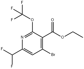 Ethyl 4-bromo-6-(difluoromethyl)-2-(trifluoromethoxy)pyridine-3-carboxylate|