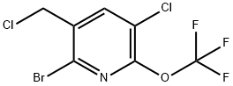 2-Bromo-5-chloro-3-(chloromethyl)-6-(trifluoromethoxy)pyridine Structure