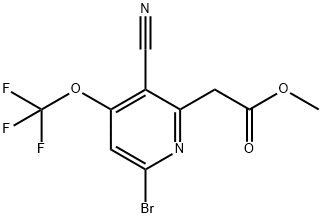 Methyl 6-bromo-3-cyano-4-(trifluoromethoxy)pyridine-2-acetate Structure