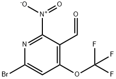 6-Bromo-2-nitro-4-(trifluoromethoxy)pyridine-3-carboxaldehyde Structure