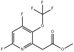 Methyl 4,6-difluoro-3-(trifluoromethoxy)pyridine-2-acetate 结构式