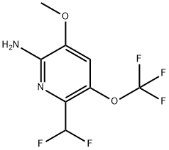 2-Amino-6-(difluoromethyl)-3-methoxy-5-(trifluoromethoxy)pyridine 结构式