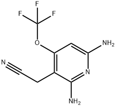 2,6-Diamino-4-(trifluoromethoxy)pyridine-3-acetonitrile 结构式