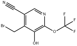 4-(Bromomethyl)-5-cyano-3-hydroxy-2-(trifluoromethoxy)pyridine,1806101-01-8,结构式