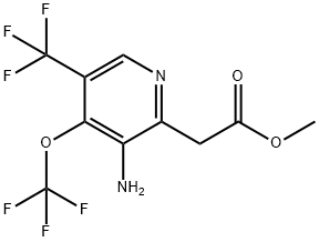 Methyl 3-amino-4-(trifluoromethoxy)-5-(trifluoromethyl)pyridine-2-acetate Struktur