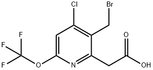 3-(Bromomethyl)-4-chloro-6-(trifluoromethoxy)pyridine-2-acetic acid Structure