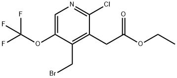 Ethyl 4-(bromomethyl)-2-chloro-5-(trifluoromethoxy)pyridine-3-acetate Structure