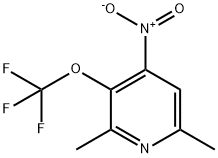 2,6-Dimethyl-4-nitro-3-(trifluoromethoxy)pyridine,1806104-14-2,结构式