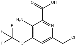 3-Amino-6-(chloromethyl)-4-(trifluoromethoxy)pyridine-2-carboxylic acid Structure