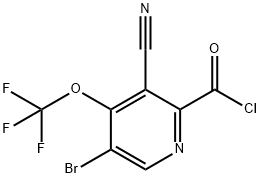 5-Bromo-3-cyano-4-(trifluoromethoxy)pyridine-2-carbonyl chloride Structure