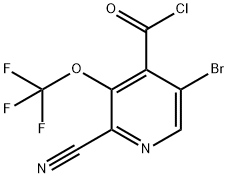 5-Bromo-2-cyano-3-(trifluoromethoxy)pyridine-4-carbonyl chloride 结构式