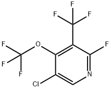 5-Chloro-2-fluoro-4-(trifluoromethoxy)-3-(trifluoromethyl)pyridine Struktur