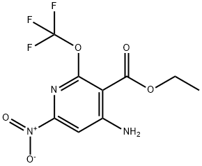 Ethyl 4-amino-6-nitro-2-(trifluoromethoxy)pyridine-3-carboxylate 结构式